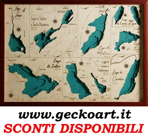 Laghi del trentino - trentino, mappa