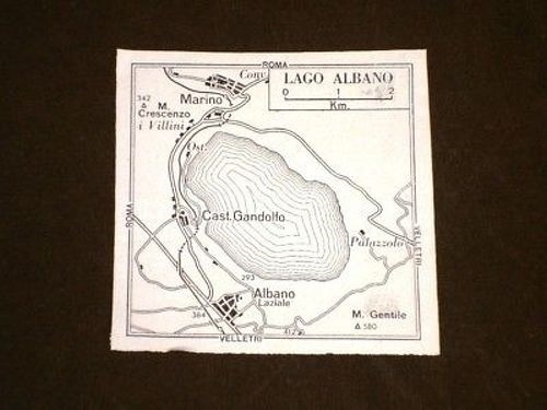 Cartina del lago - lago, albano